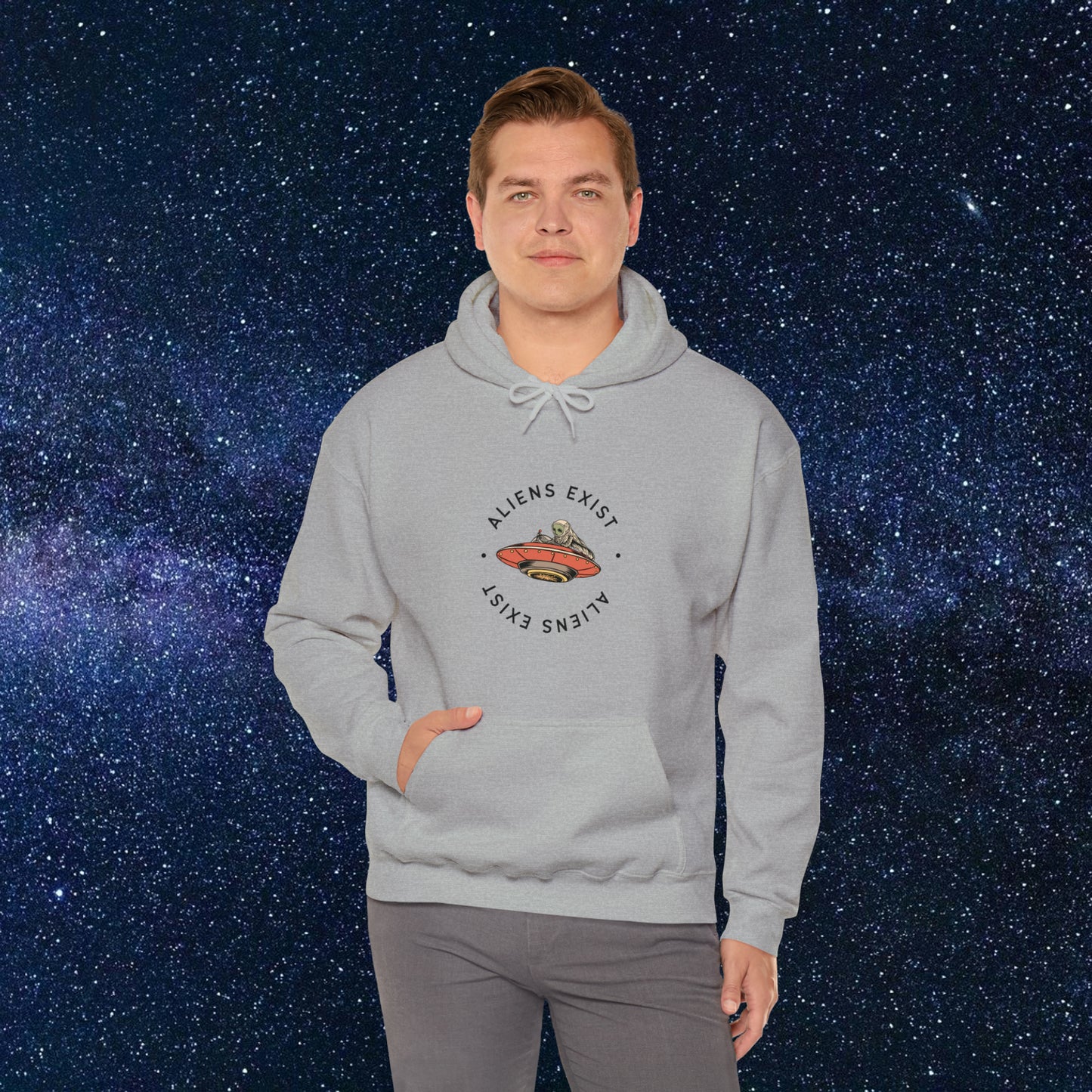 Aliens Exist Hooded Sweatshirt
