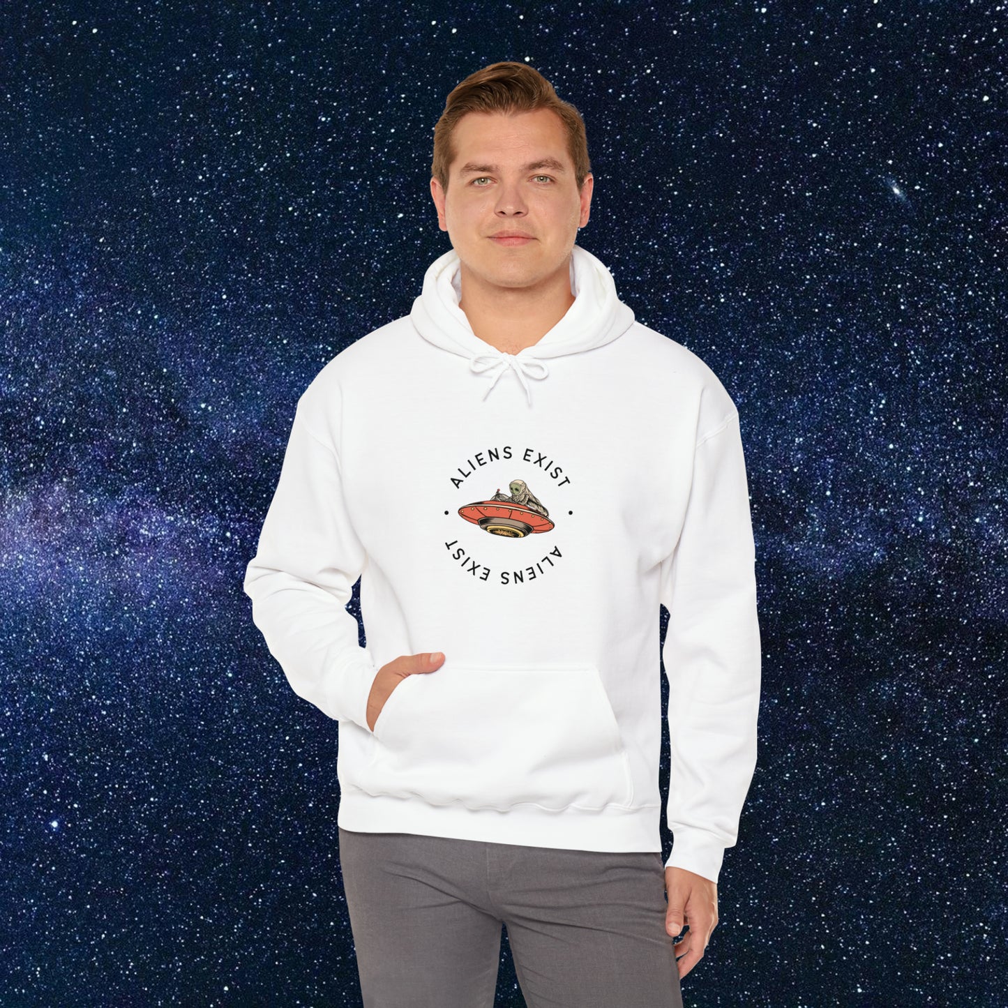 Aliens Exist Hooded Sweatshirt