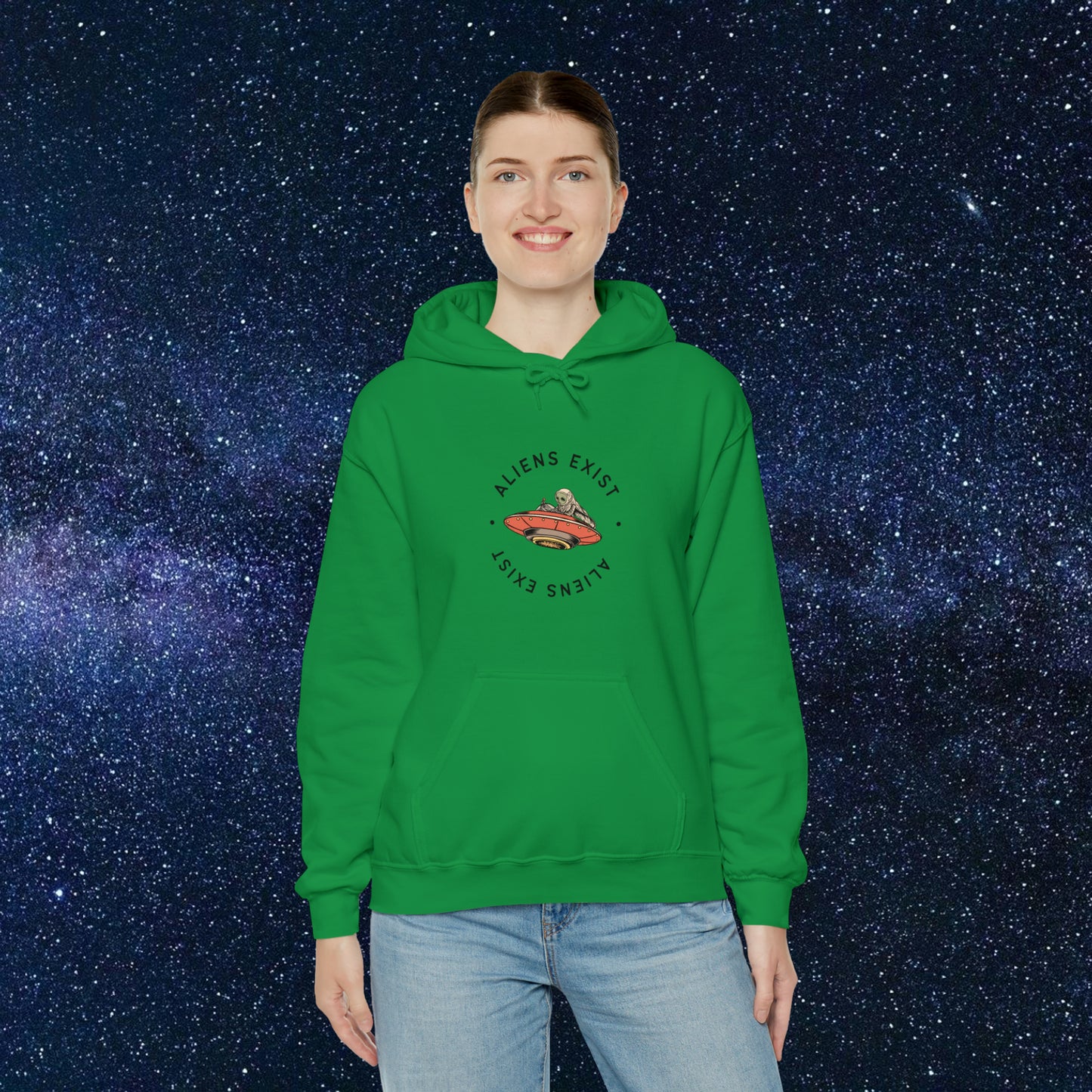 Aliens Exist Hooded Sweatshirt