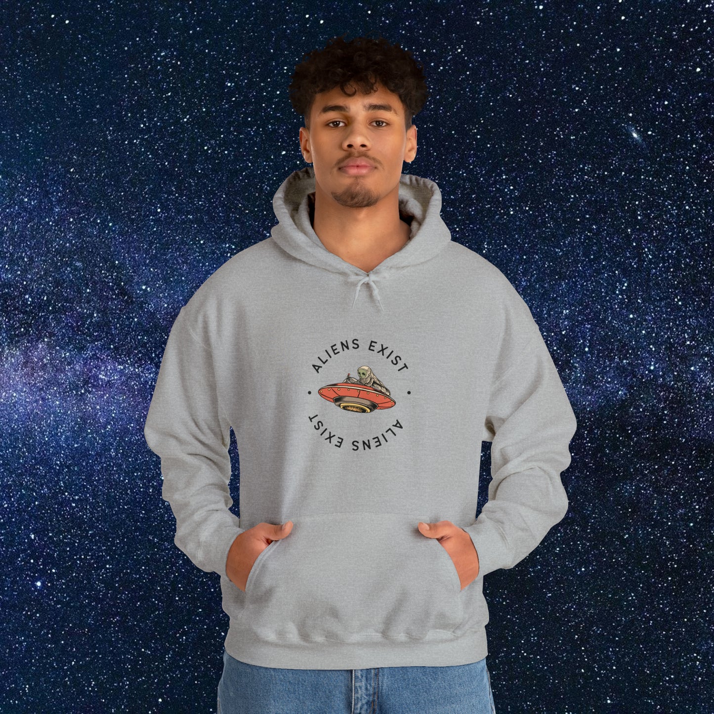 Aliens Exist Hooded Sweatshirt