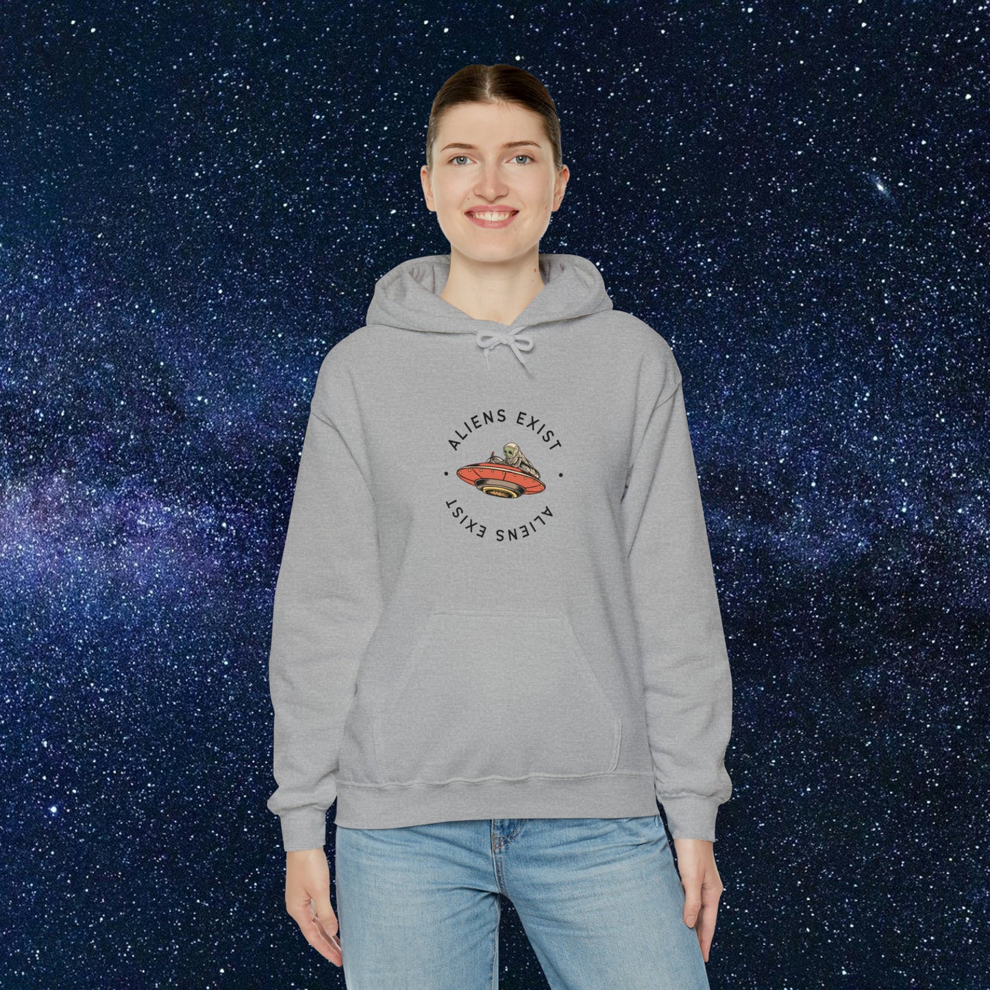 Aliens Exist Hooded Sweatshirt