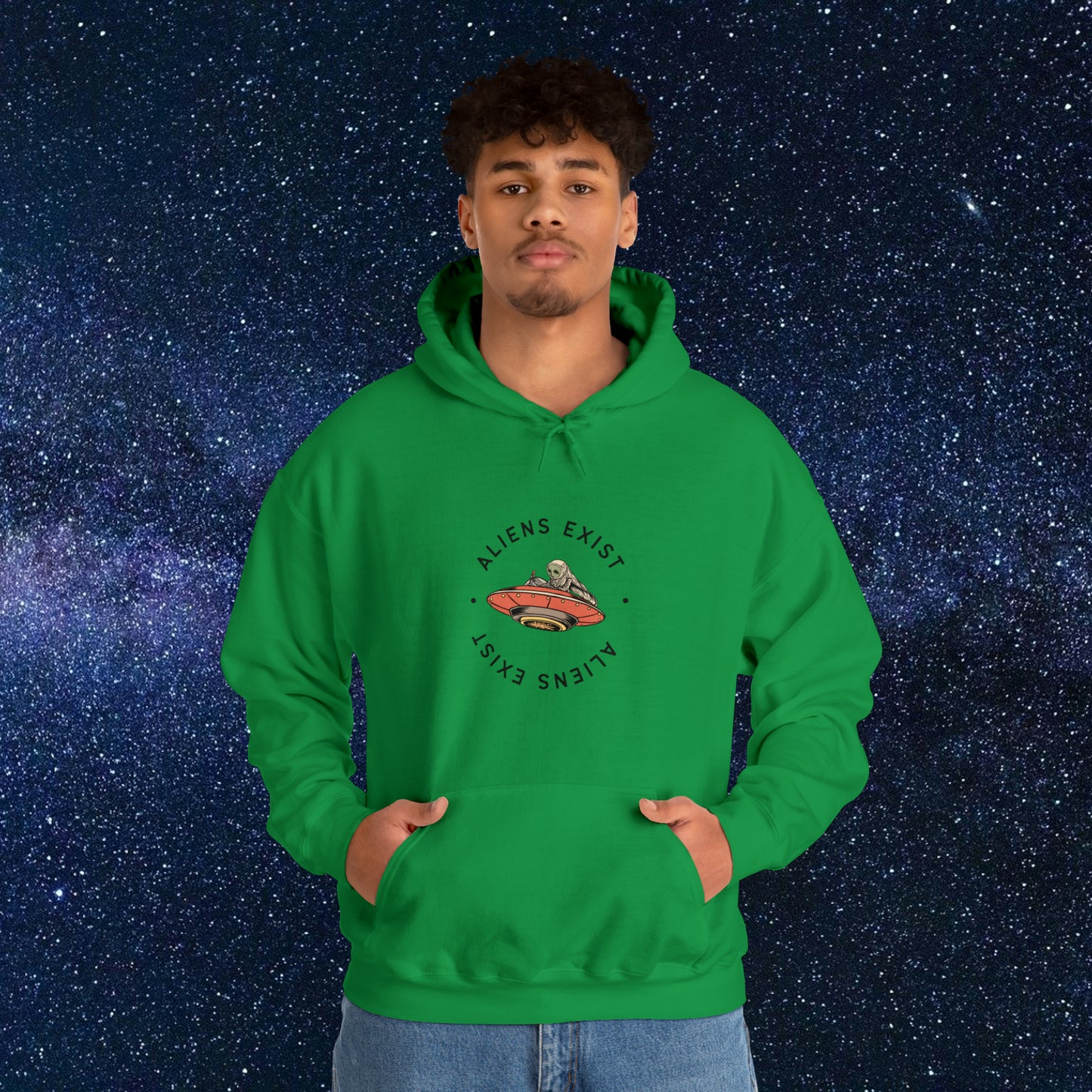 Aliens Exist Hooded Sweatshirt