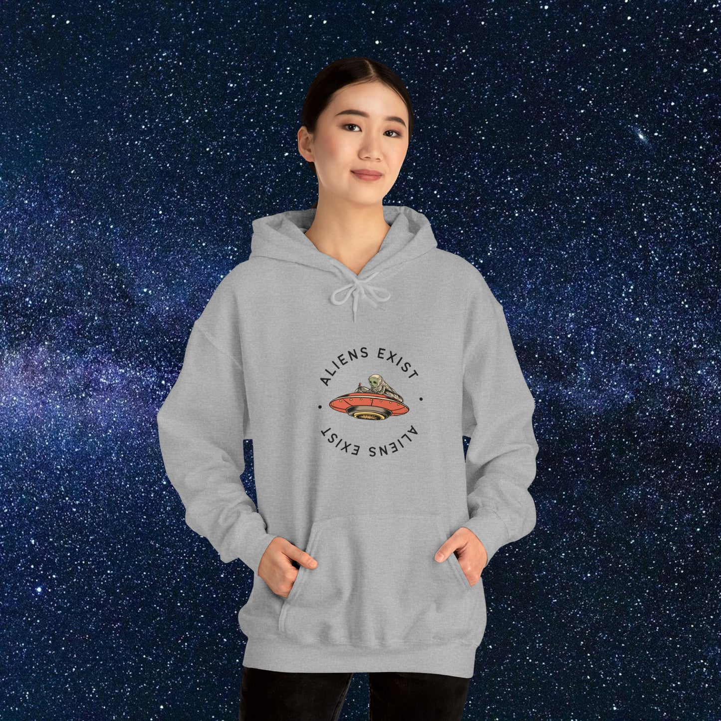 Aliens Exist Hooded Sweatshirt