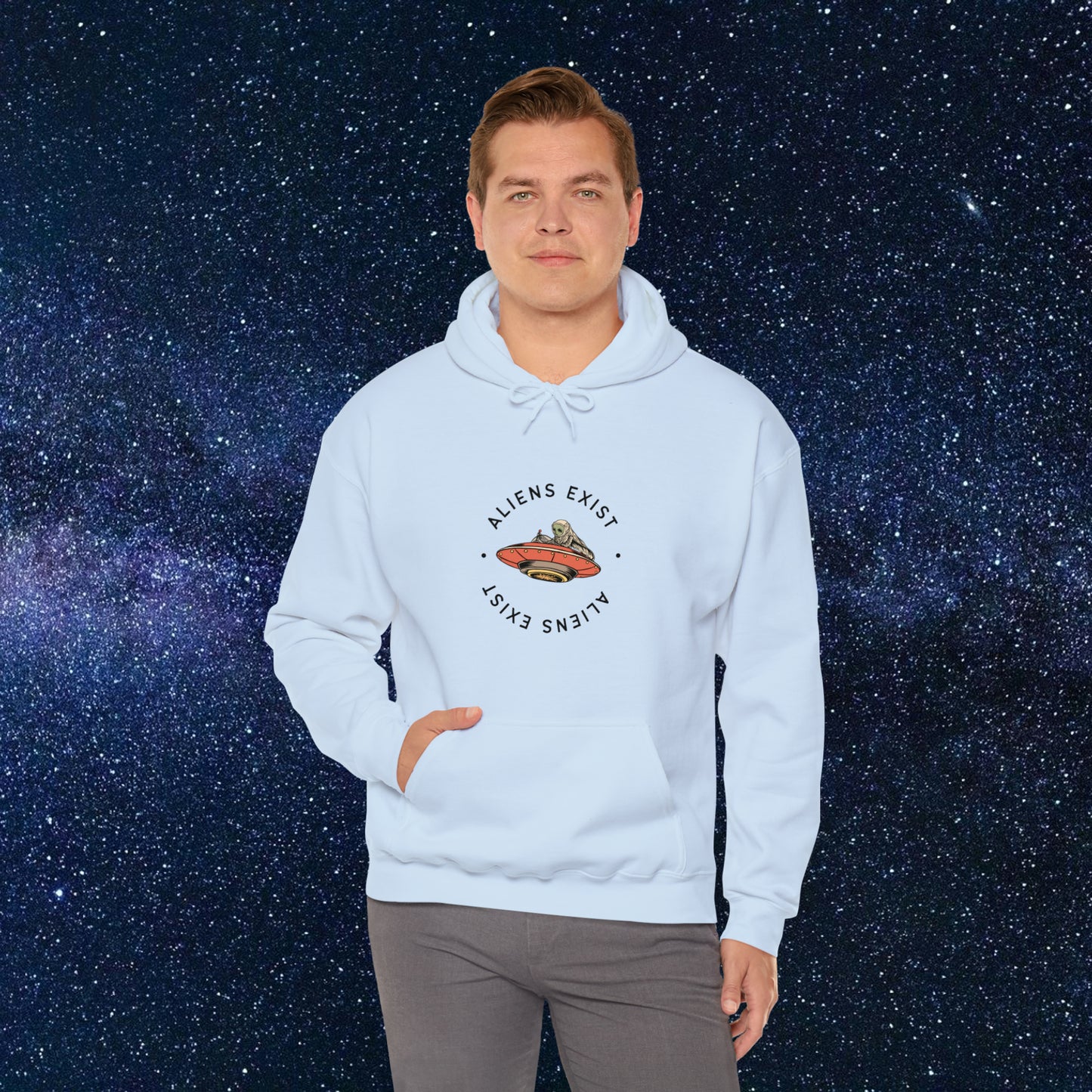 Aliens Exist Hooded Sweatshirt