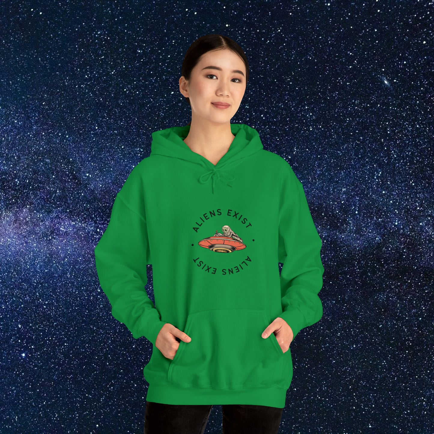 Aliens Exist Hooded Sweatshirt
