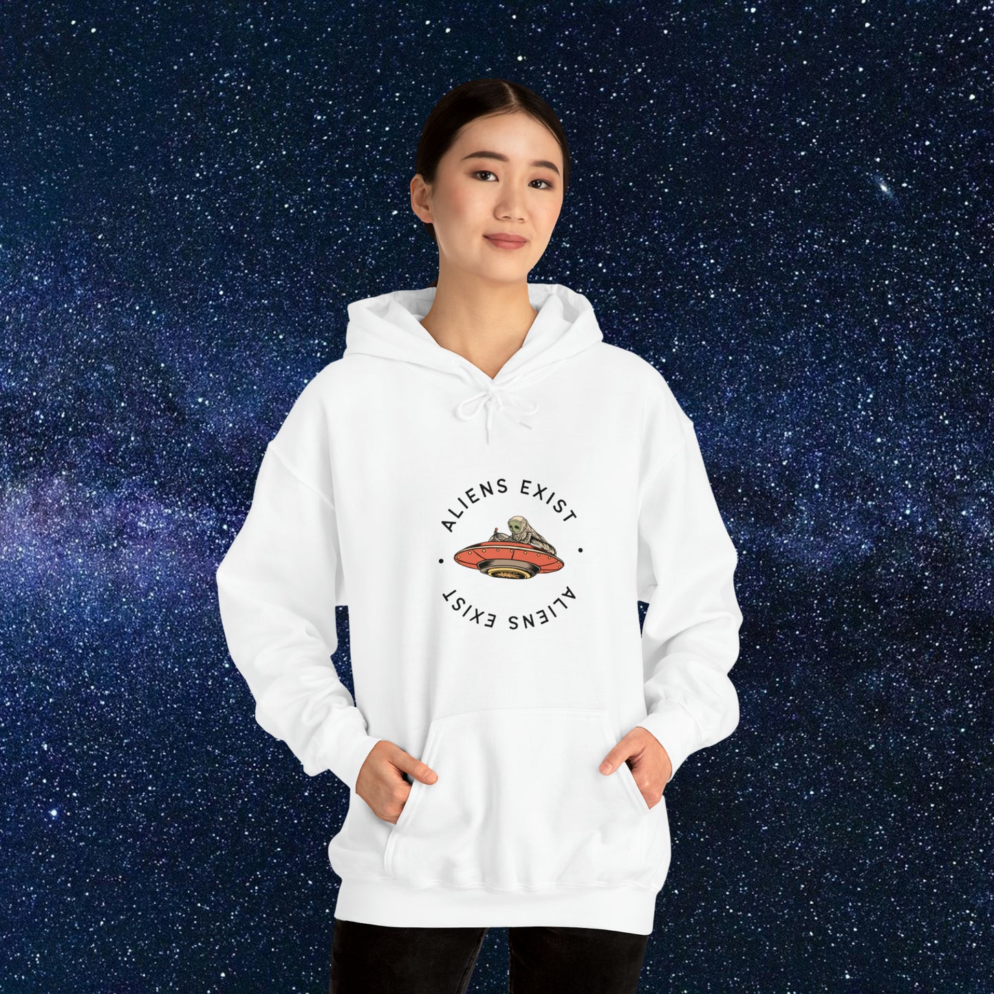 Aliens Exist Hooded Sweatshirt