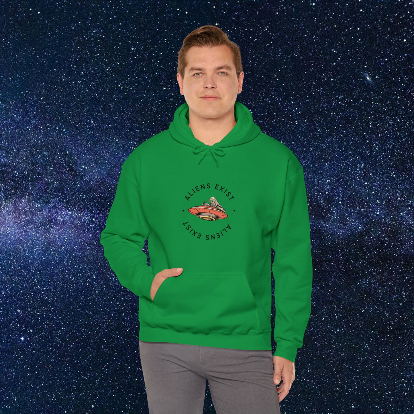 Aliens Exist Hooded Sweatshirt