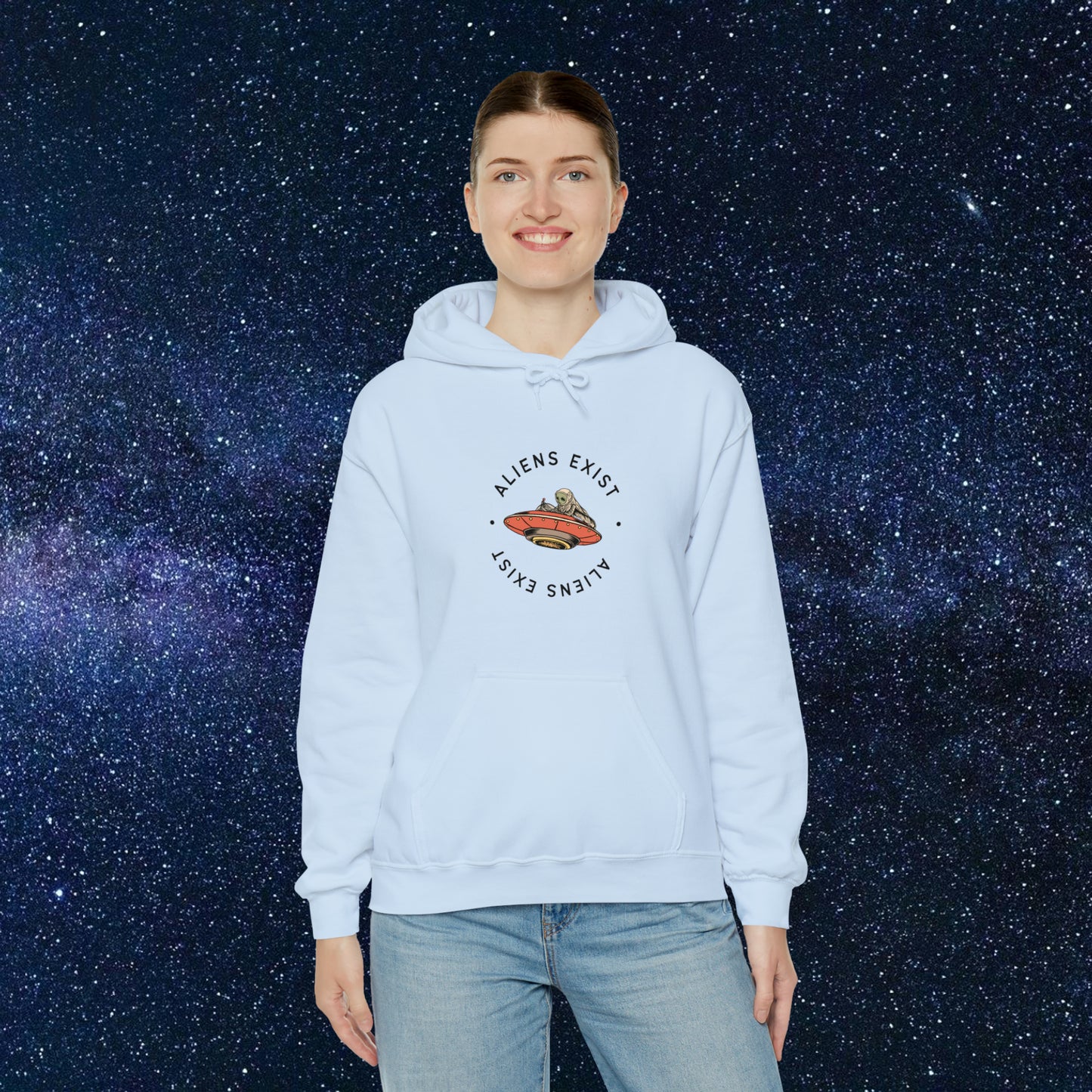 Aliens Exist Hooded Sweatshirt