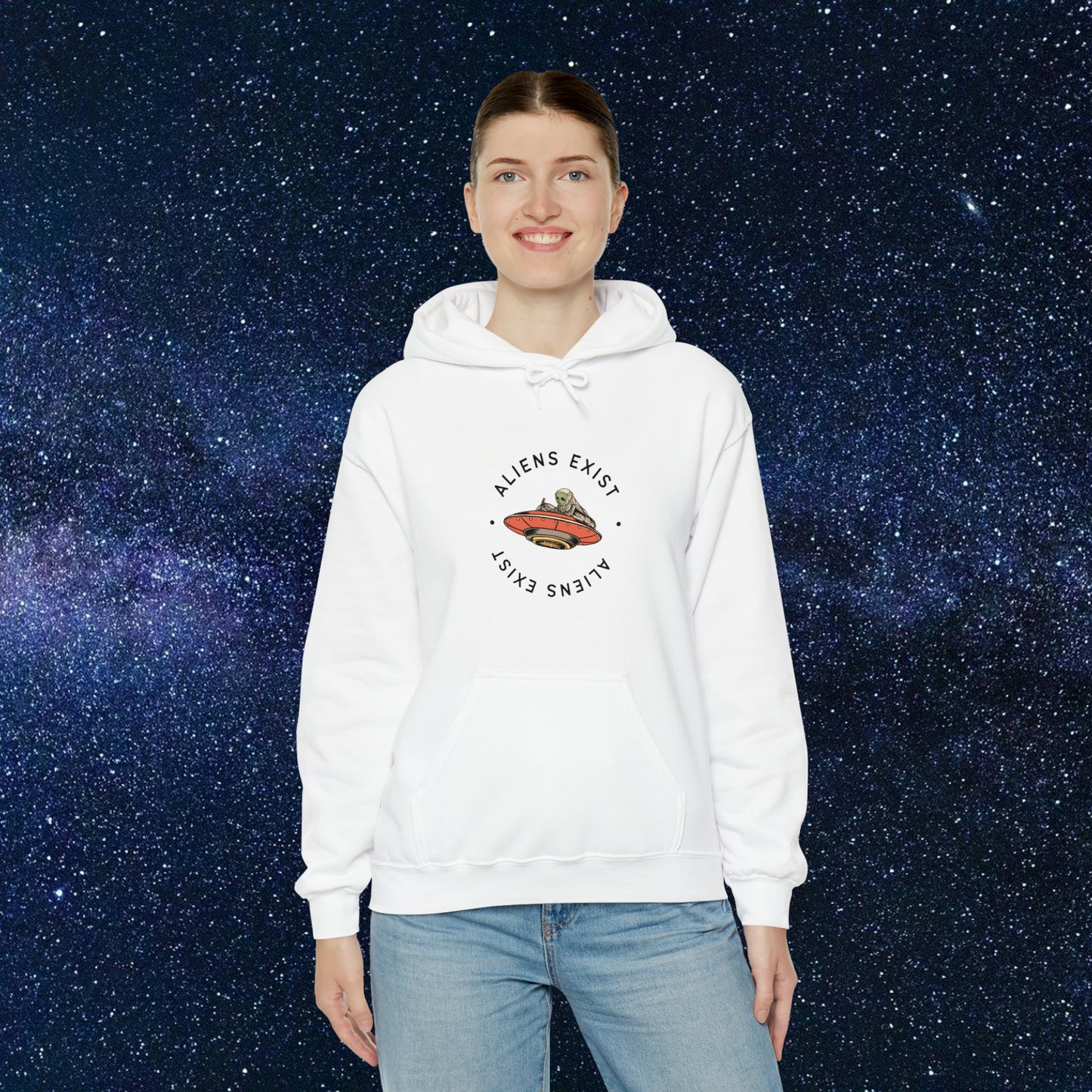 Aliens Exist Hooded Sweatshirt