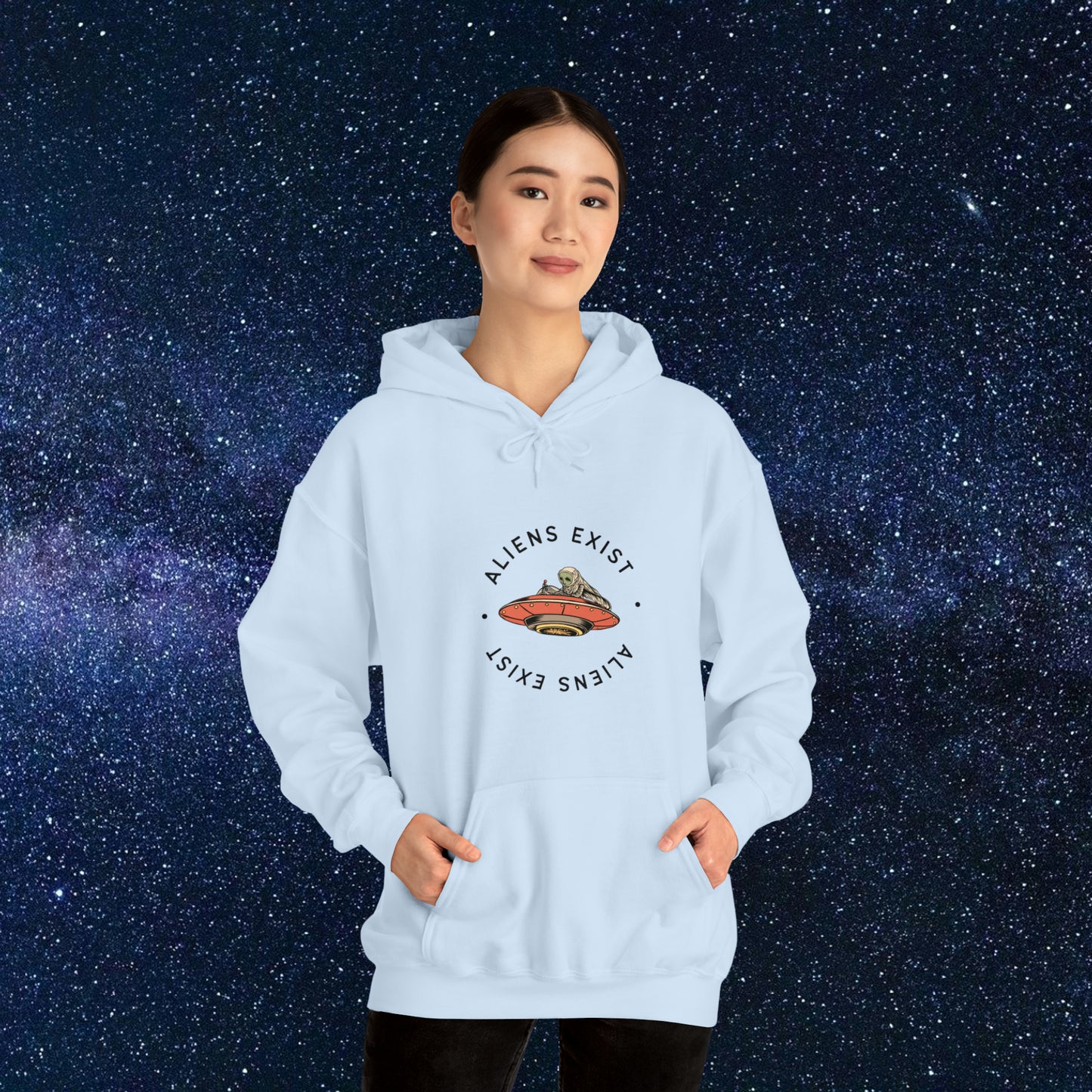 Aliens Exist Hooded Sweatshirt